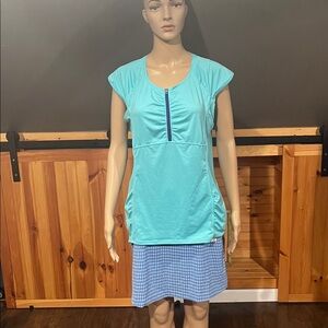 Athleta Turquoise Muscle Tee